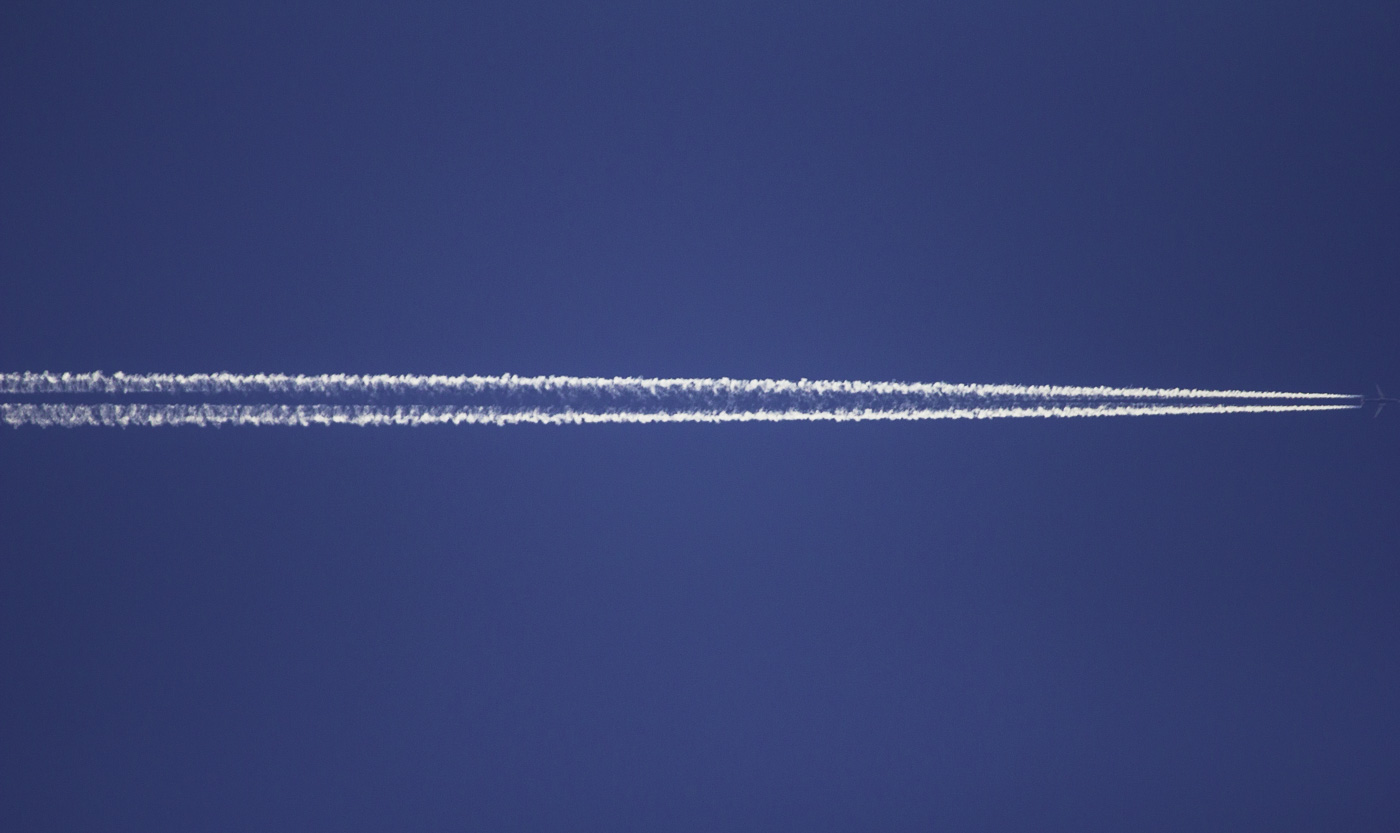 Airplane sky trail